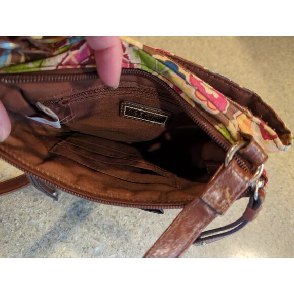 Rosetti Floral Crossbody Shoulder Purse adjustable strap Leather Bow 8 x 6 x 3 - Picture 7 of 12